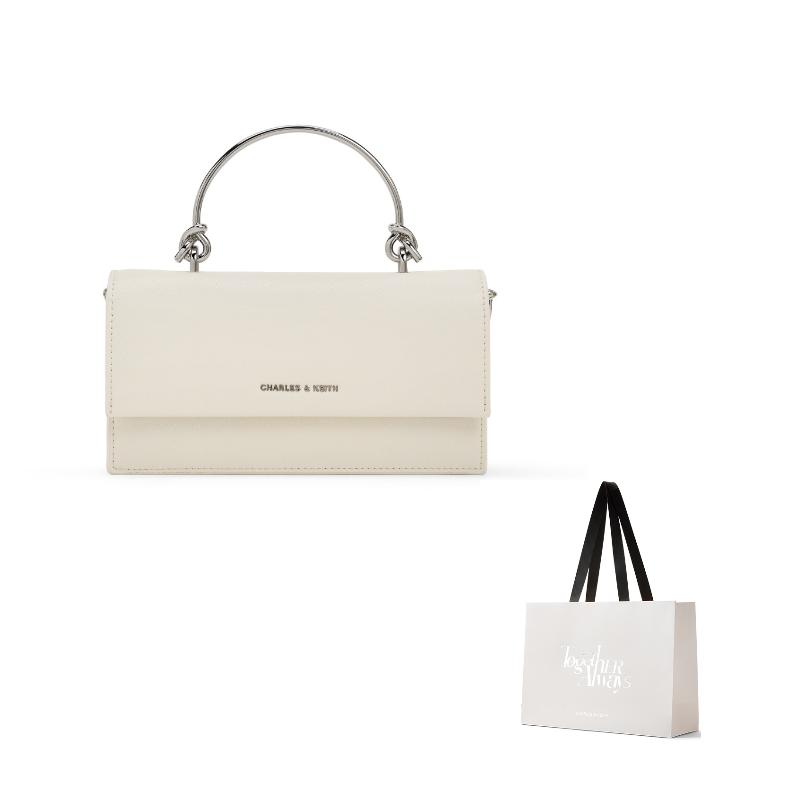 CHARLES&KEITH PU, Смешанная ткань Сумка через плечо Маленькая Женская Разноцветная CK6-10840559-A
