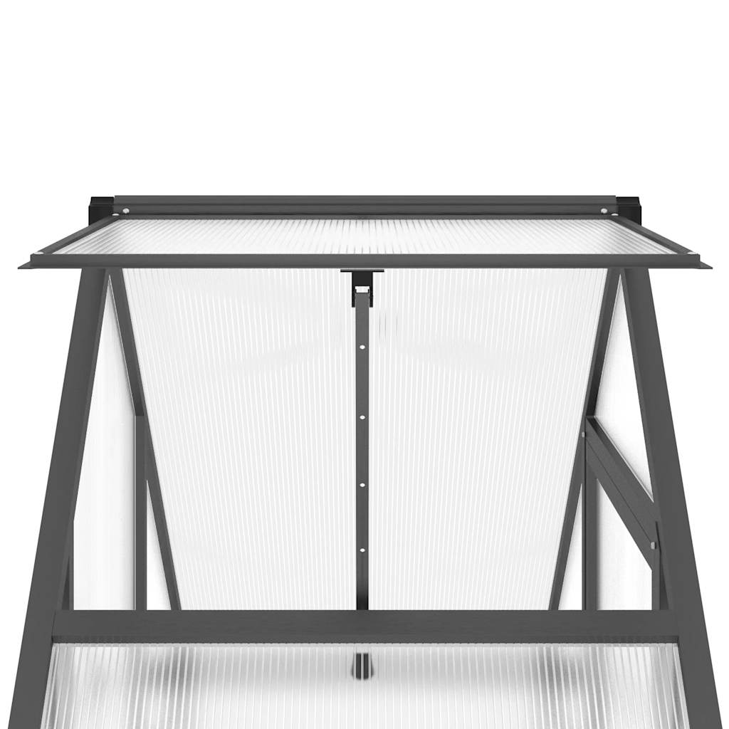 Greenhouse with Foundation Frame Anthracite 169 x 58 x 195 cm Aluminum