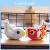 Adorable Plush Koi Fish Keychain Soft Short Plush Stuffed Animal Bag Charm For Kids And Adults