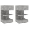 VidaXL Bedside Tables 2 Pcs Concrete Grey 40x35x65 Cm