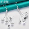 925 Sterling Silver Beads Earrings Fashion Jewelry
