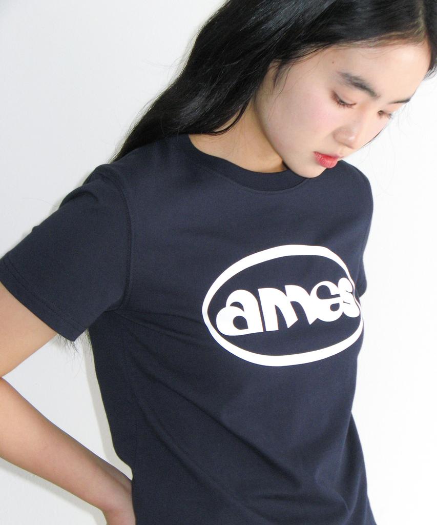 AMES-WORLDWIDE Футболка с символом логотипа Ames Circle Логотип: Темно-синий