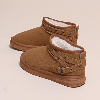 Женская обувь на плоской подошве Меховые лоферы Женская зимняя хлопковая обувь Нескользящие теплые зимние сапоги Плюшевые тапочки без шнуровки Мокасины Женская обувь