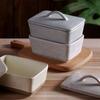 with Lid Butter Dish Rectangular Cheese Storage Box Kitchen Accessories Butter Plate  Dinning Table
