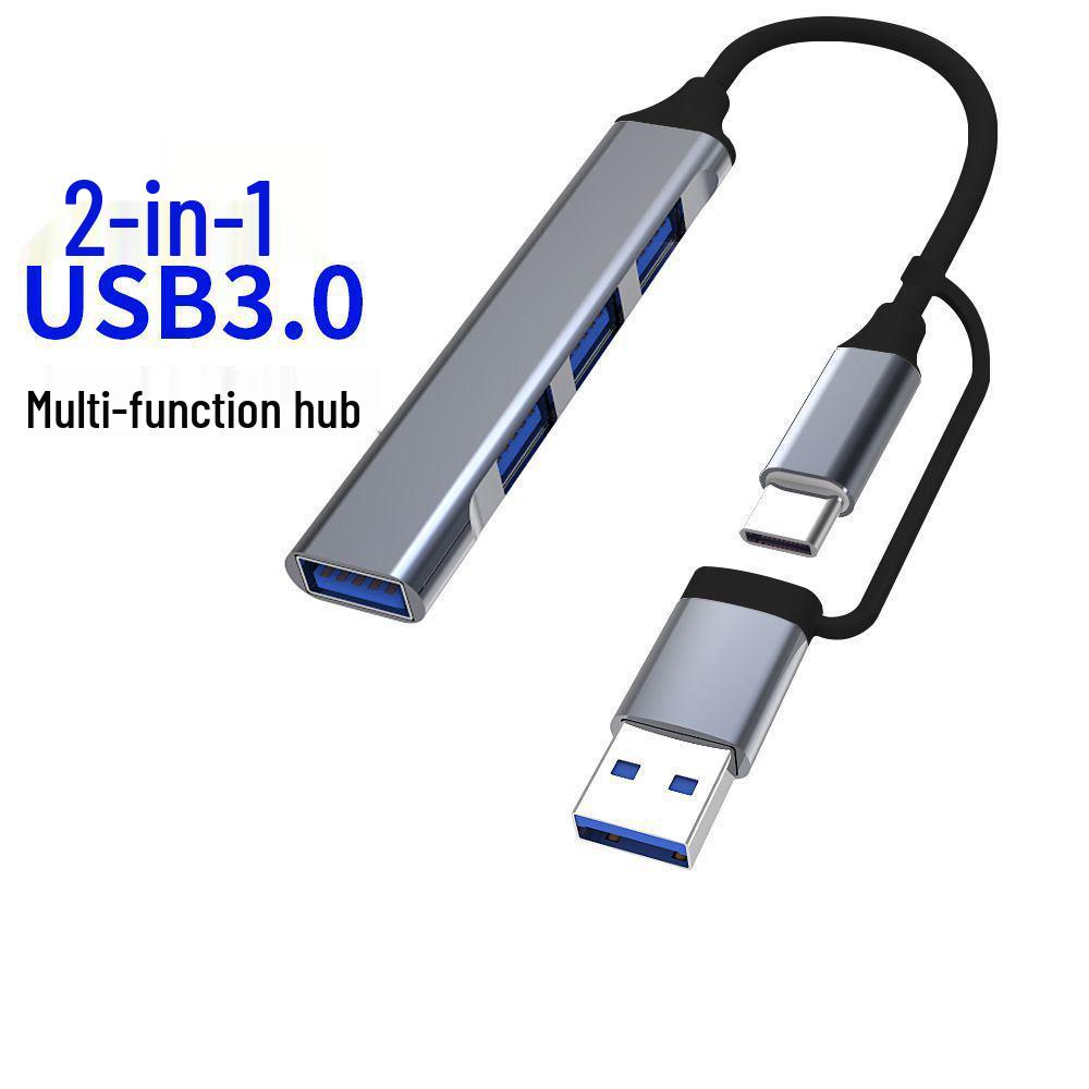 USB-C концентратор на 3 порта USB 3.0 для телефона и компьютера: Подключите мышь, клавиатуру и кард-ридер