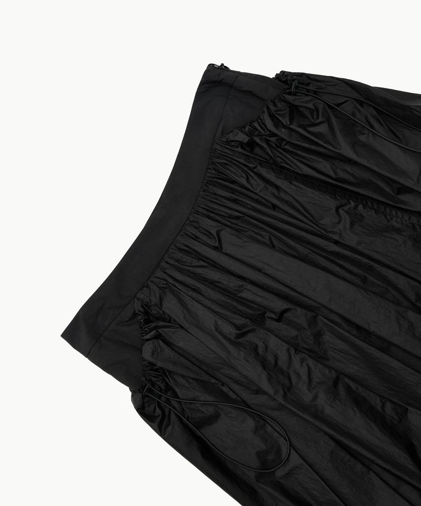 Amomento Layered Shirring Skirt_Black