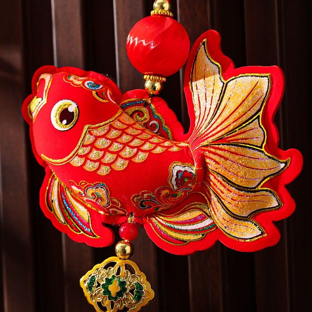 Threefold Chinese New Year Ornaments Hanging Spring Festival Decorations Home