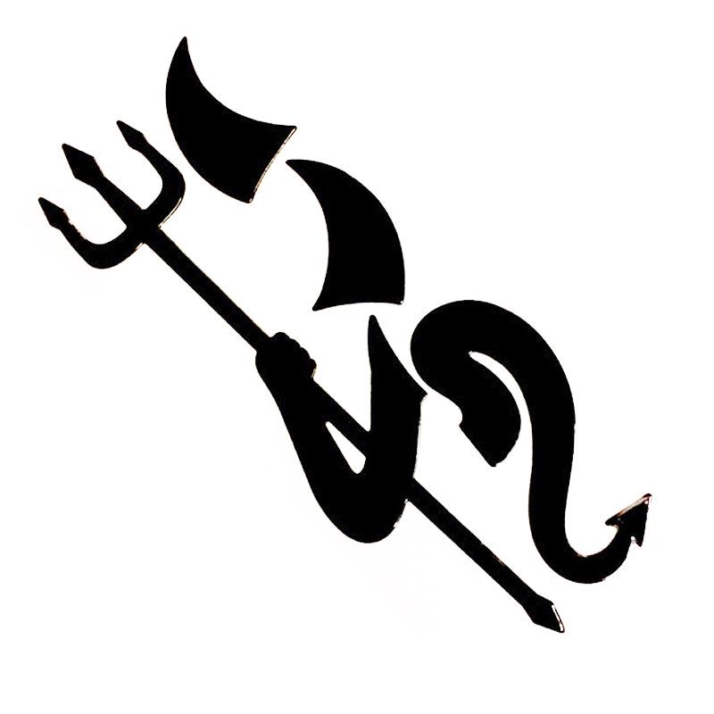 Автомобильный маленький дьявол узор демон рог наклейка 3d светоотражающая наклейка водонепроницаемый для