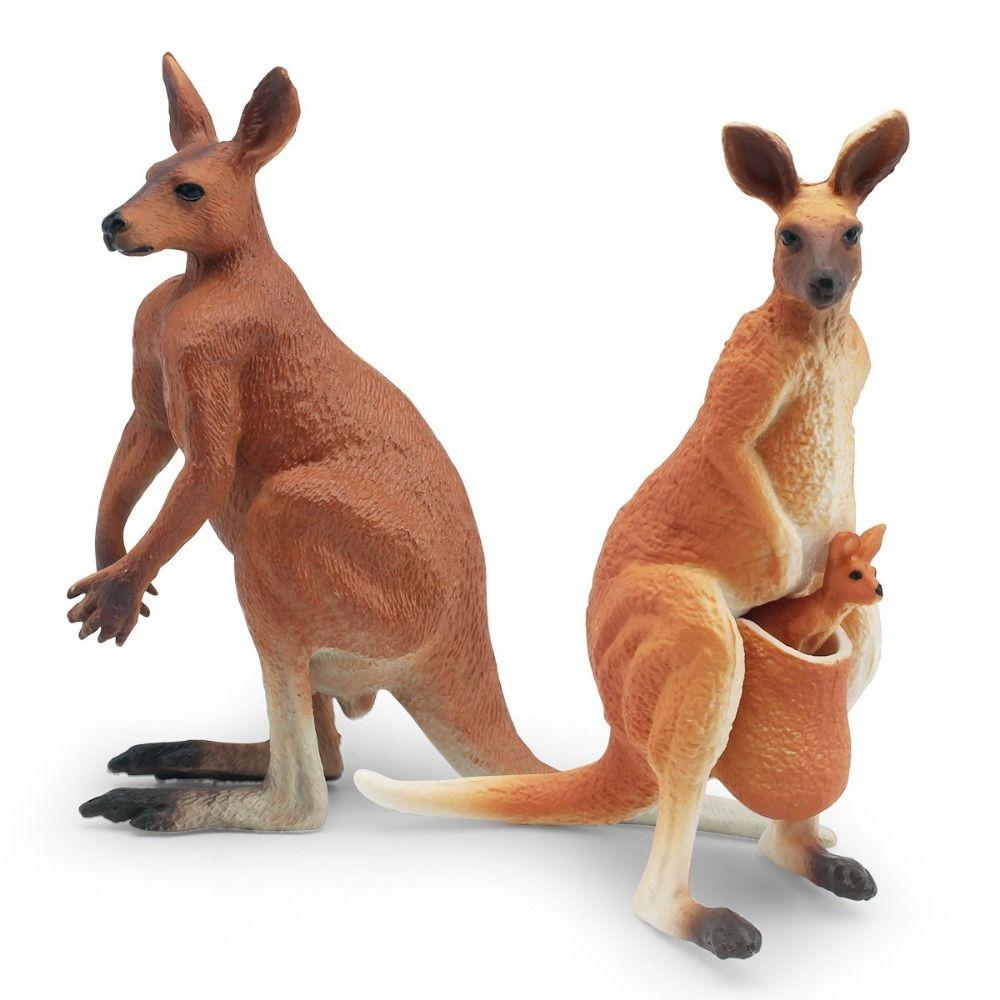 PVC Material Kangaroo Model Simulated Design Kangaroo Statue Crafts  For Collectors