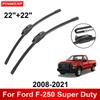 Car Wiper for Ford F-250 Super Duty 2008-2021 22" + 22" Front Rear Wiper Blades Brushes Cutter Accessories 2008 2009 2010 2011 2012 2013