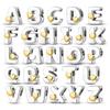 Медные Шармы Бусины 26 Букв A-Z Алфавит Для Женщин Подходят для Ожерелья Браслетов DIY Изготовление Изысканных Ювелирных Изделий