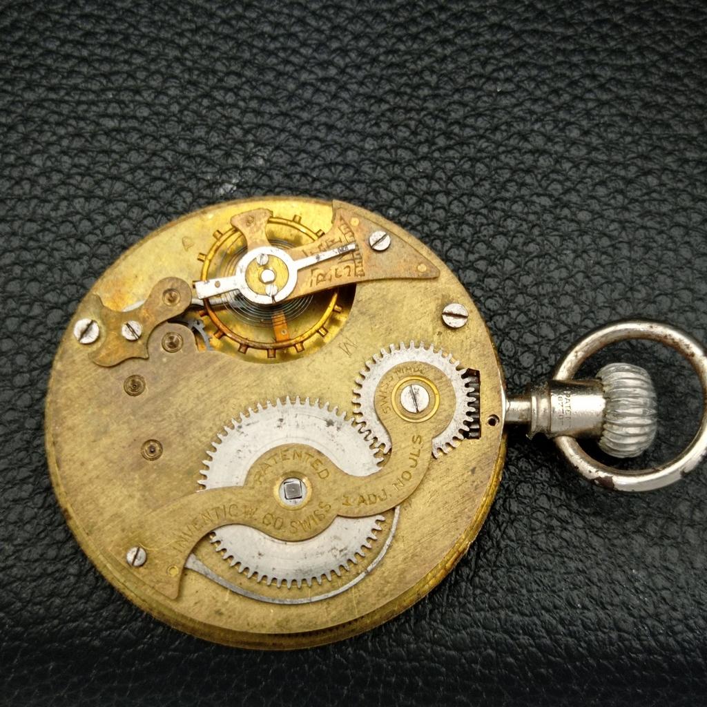 USED DECO HAND-WINDING SWISS POCKET ORIGINAL DIAL WATCH A432229-2 R110-a432229