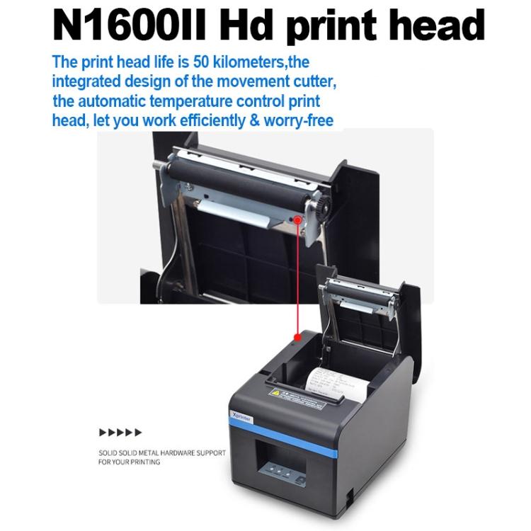 Xprinter N160II USB+WIFI Интерфейс 80мм 160мм/с Автоматический Термопринтер Чеков, UK Plug