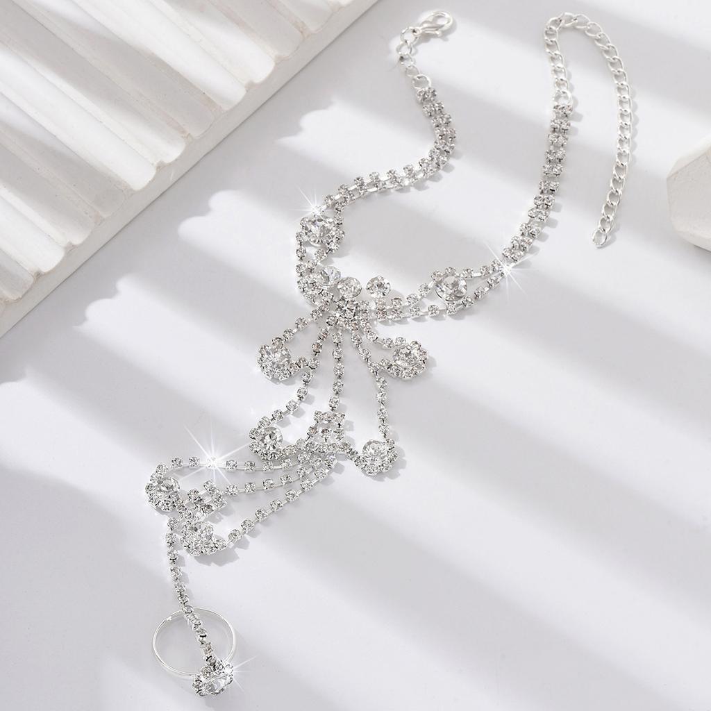 1 шт. Женская модная трендовая геометрическая цепочка на ногу с цирконом, аксессуары, подходит для свидания, вечеринки, фестиваля, подарки