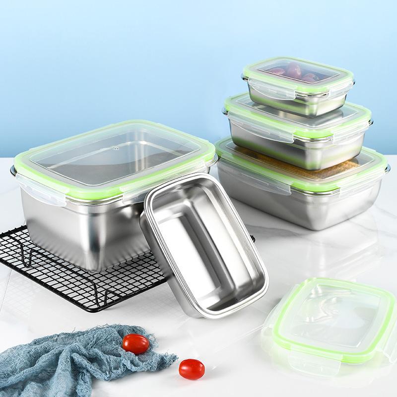 1800 мл/2800 мл 304 нержавеющая сталь Bento Lunch Box большой емкости еда сохраняет свежесть портативный герметичный изоляционный контейнер для хранения