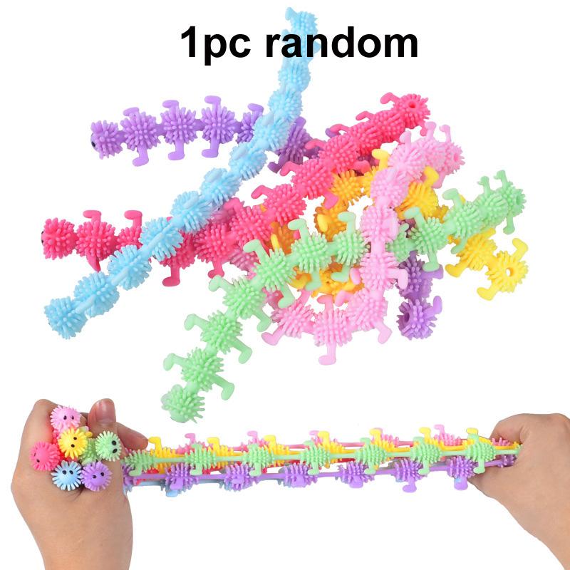 1-6 шт. Забавный единорог, червь, лапша, игрушки-непоседа, растягивающаяся веревка, TPR веревка, антистрессовые игрушки, игрушка для снятия стресса, аутизм, вентиляция