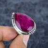 Red Jade Gemstone Handmade 925 Sterling Silver Jewelry Ring Size 7 M-2814