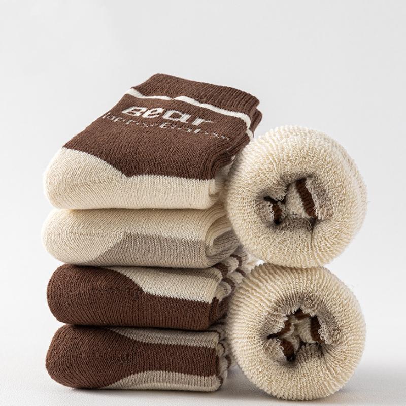 Baby Socks Soft Cartoon Terry Fleece Socks Plush Baby Cartoon Socks Boys Girls Thicken Warm Floor Kids Stockings Winter