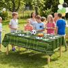 Disposable Football Theme Tablecloth Plastic Soccer Banner Soccer Table Cover  Table Decor
