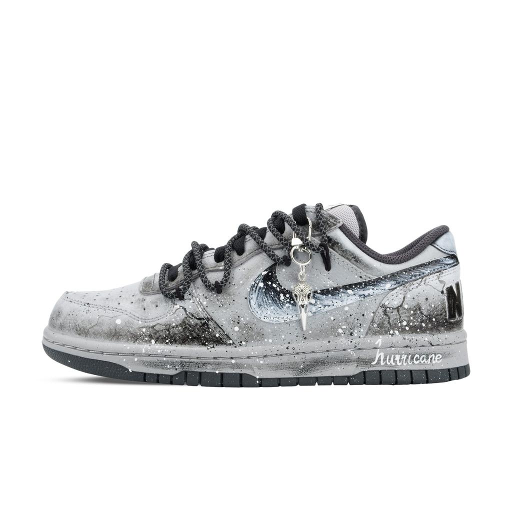 Nike Big Monster Lab, Ураганная Амортизация Устойчивые к истиранию Низкие Скейтбордические Ботинки Унисекс Черный Белый Серый 355152-017(Команда445- )