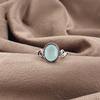 Кольцо с аквахалцедоном, Ювелирные изделия из стерлингового серебра 925 пробы, Кольцо с драгоценным камнем, Подарок для нее, Изысканные украшения ручной работы