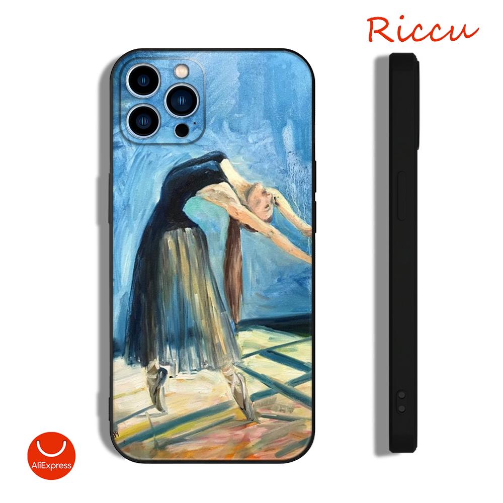 ДЛЯ IPhone 14 Love Art Балет Гимнастика Картина Маслом Мягкий Чехол для Iphone 14 11 12Pro 8 7 Plus X 13Pro MAX SE2020 XR XS Чехлы