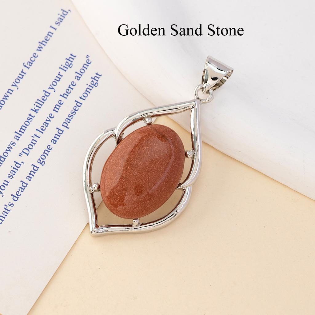 1Pc Reiki Healing Crystal Pendant, European and American Geometric Style Natural Stone Gems Charms for DIY Women Necklace Accessories, Jewelry Making
