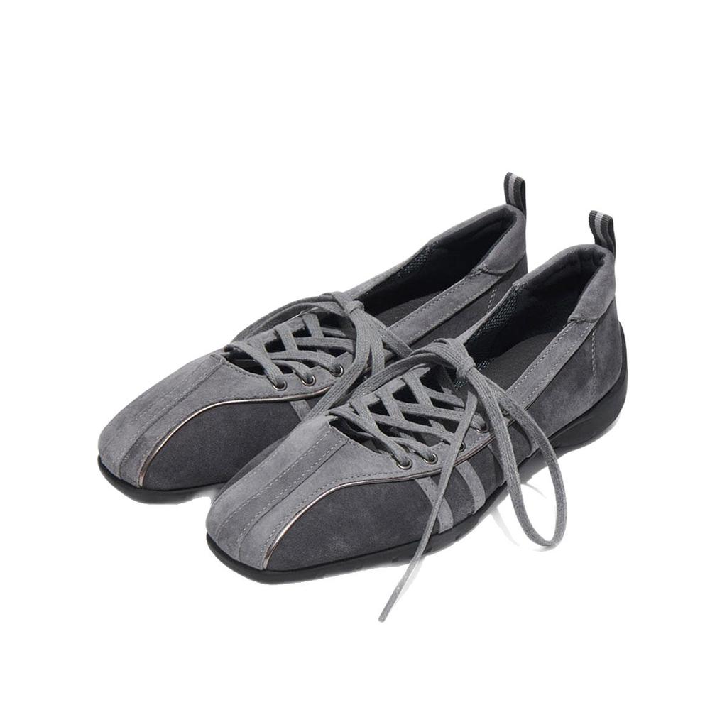 Версия из овчины~ 2025 новые французские балетки с квадратным носком в стиле ретро, женская универсальная повседневная обувь