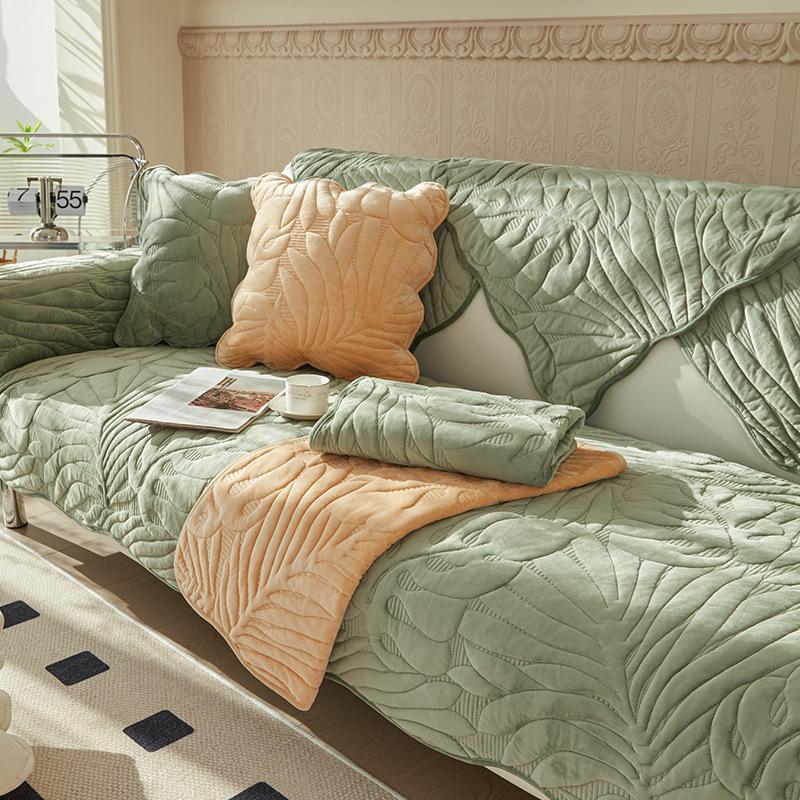 Зимняя подушка для дивана, зимняя плюшевая утолщенная новая нескользящая подушка, оптовая продажа, чехол для дивана, ткань