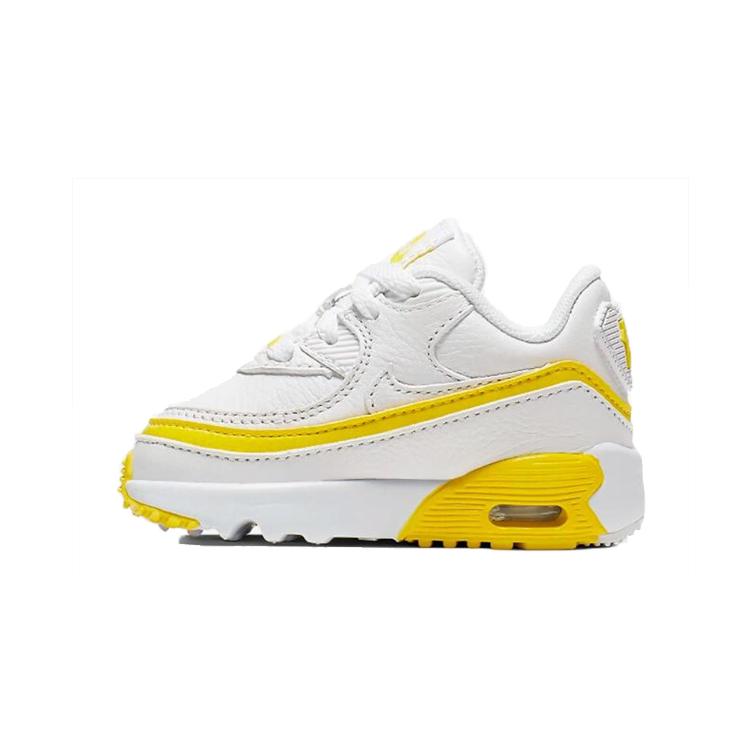 UNDEFEATED x Nike Air Max 90 Низкие кроссовки с амортизацией для малышей Желтый Белый Младенцы и малыши CQ4615-101