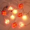 1.5M 10LED Love String Lights Valentines Day Gift Red Heart Shaped Fairy Light Garland Wedding Party Home Decorations Lamp 2024