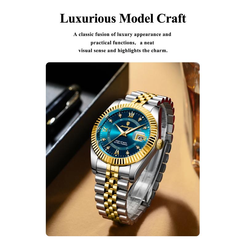 POEDAGAR Luxury Sport Wrist Watch For Man Waterproof Luminous Date Men Watch Quartz Stainless Steel Men's Watches Male Gift