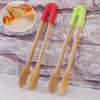 Bamboo Non-Stick Food Clips Barbecue Tongs Bread Buffet Folder Meat Beef Salad Clamps Home Kitchen Cooking Accessories