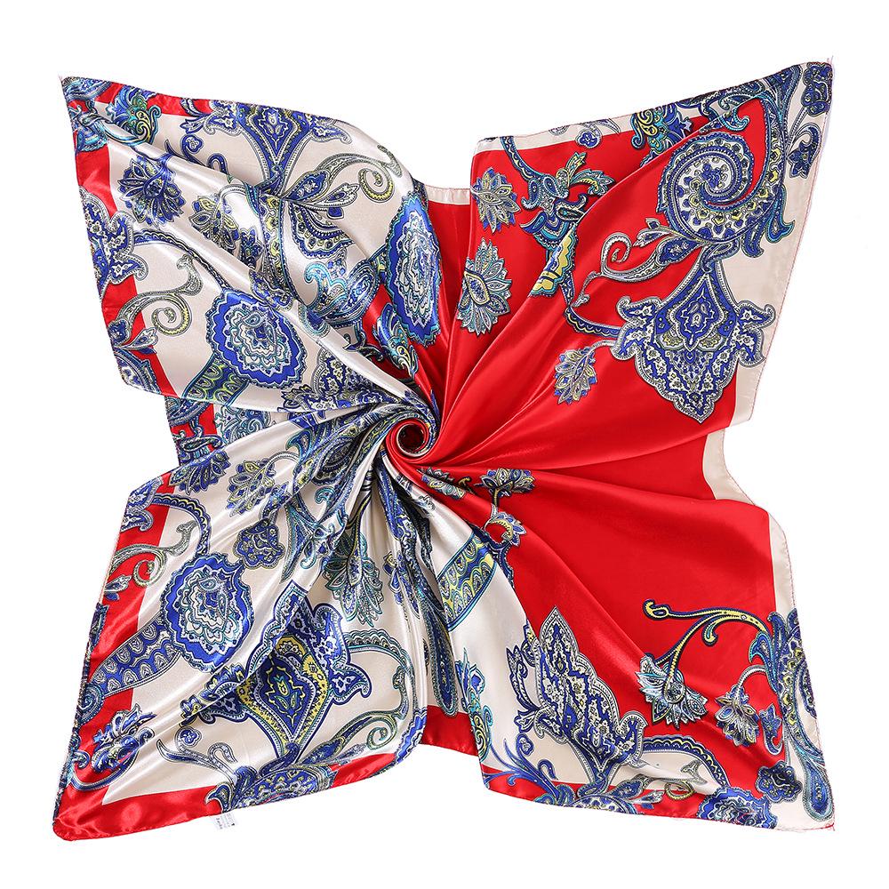 High-quality Luxurious Silk Scarves Headband Scarfs Neck Scarf For Women Chain Silk Scarf Women's Decorative Shawl