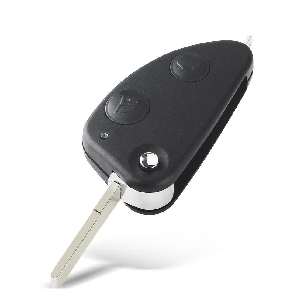 KEYYOU 2 Buttons Key Shell Car Flip Folding Remote Key Case Keyless Shell Cover Replacement For Alfa Romeo 147 156 166 GT