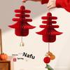 Красные бумажные фонарики Рождество Navidad Украшение 2026 Подвеска на елку 3D Сотовый подвесной декор