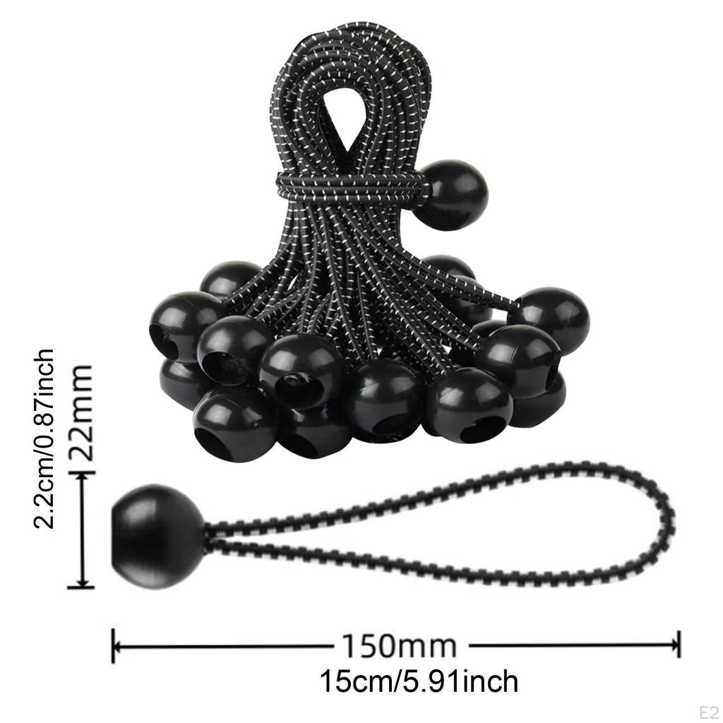 20 штук шнуров для мячей, сменные шарики, навес, брезент, стяжка, прочная, для проводов