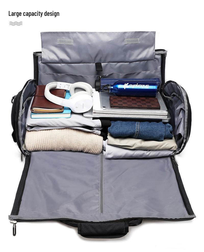 Складная дорожная сумка для бизнеса: Большая вместимость, Разделение влажного/сухого, Крепление на ручку багажа
