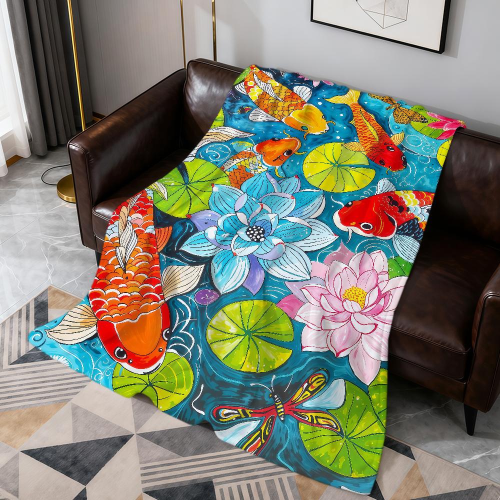 Modern fashion retro opulent flowers luxury Flannel soft warm plush blanket sofa living room hogar bed gift home Car portable