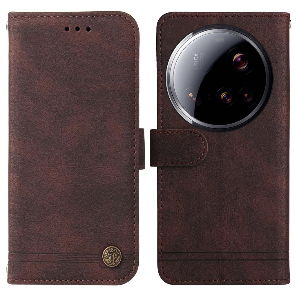 For Xiaomi 15 Ultra Leather Wallet Cases Skin Touch Phone Cover Stand with Strap