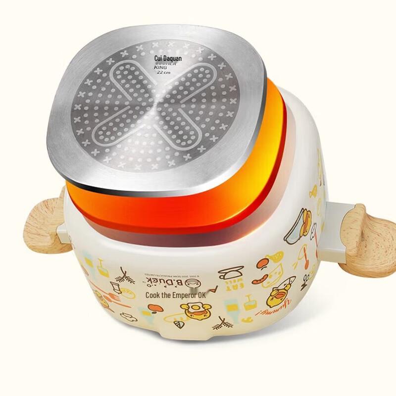COOKER KING Маленькая Желтая Утка Суповая Кастрюля с Антипригарным Покрытием