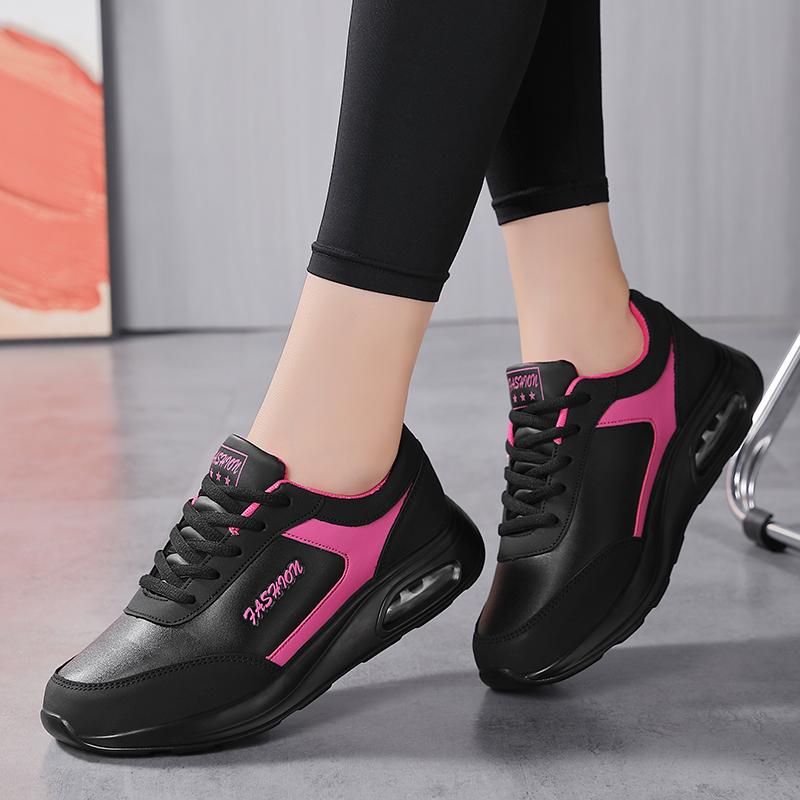 Women’s Black Running Sneakers Casual Sport Shoes Lightweight Jogging Shoes Over Sized
