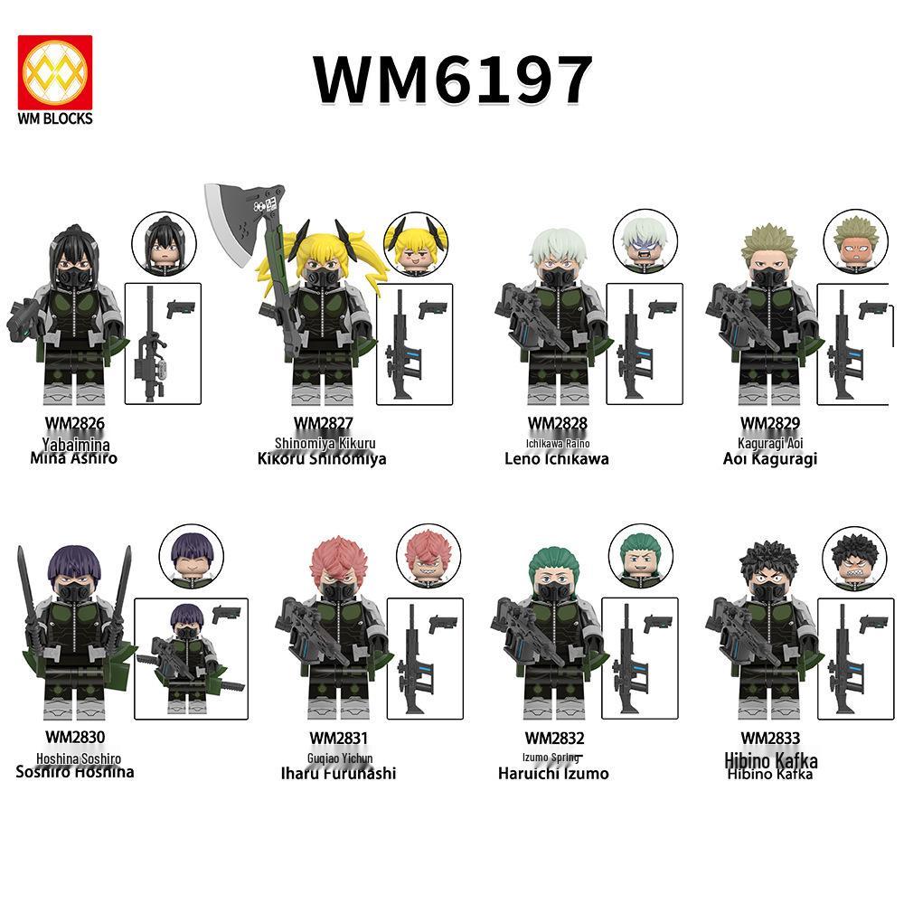 WM6197 Мультяшный Аниме Монстр №8 Фигурка-конструктор Игрушка