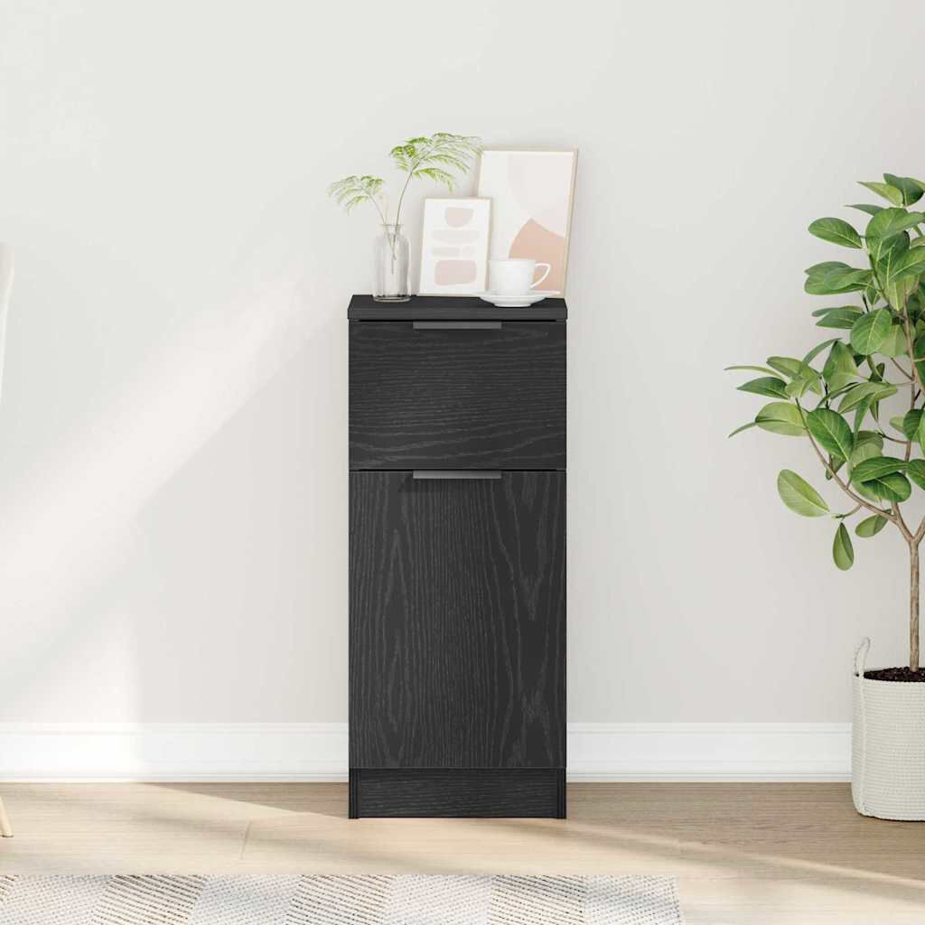 Черный приставной шкаф для прихожей, декоративный шкаф для хранения и организации, приставной шкаф для дивана с ящиком, 30x30x70 см