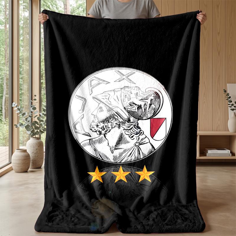 Ajax Amsterdam Theme blanket Soft Flannel Fleece Blanket Warm Lightweight Throw Blanket for Home Sofa Bed