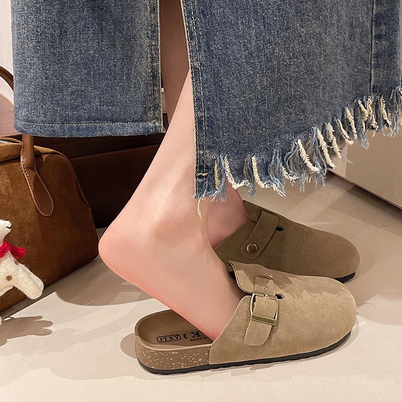 Мода Sandalias de mujer verano 2024 Женские замшевые мюли Тапочки Мужские женские сандалии Поддержка свода стопы Уличные слайды Домашняя обувь chanclas