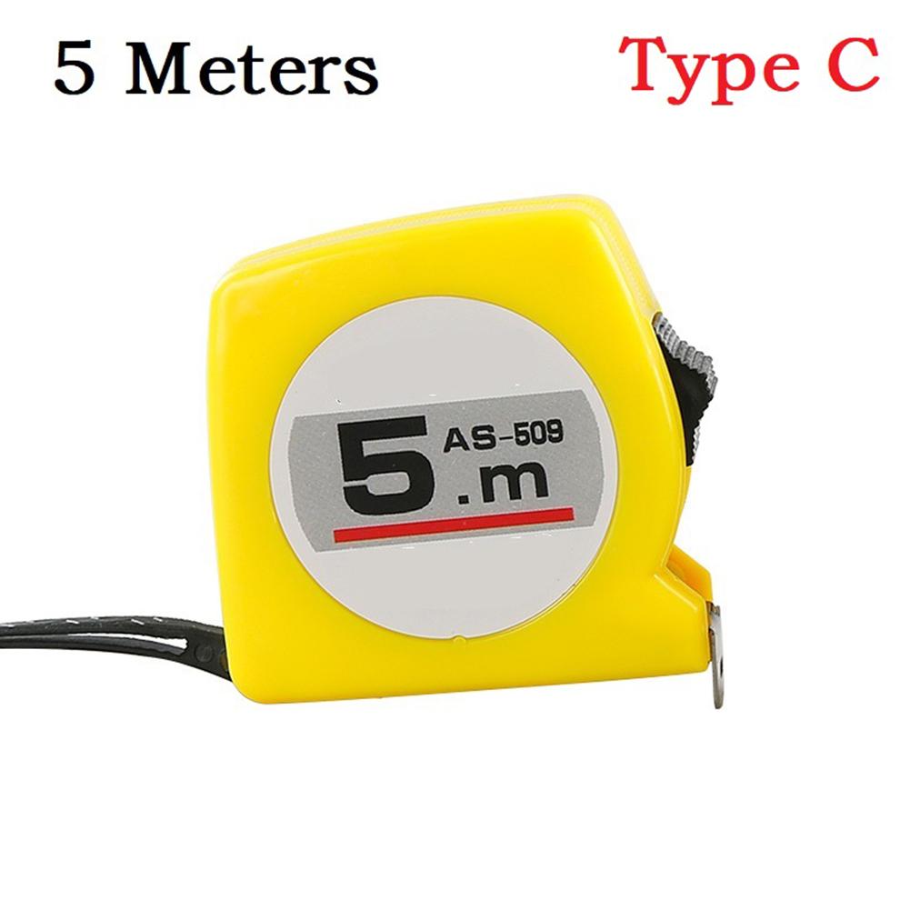 АБС-пластик + нержавеющая сталь рулетка портативная красный желтый 1 шт.
