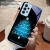 Белая линия Рождественская елка Для Samsung A73 72 71 A70 56 55 54 A53 52 51 50 42 A35 A34 33 32 31 26 25 24 23 22 30 стеклянный чехол для телефона