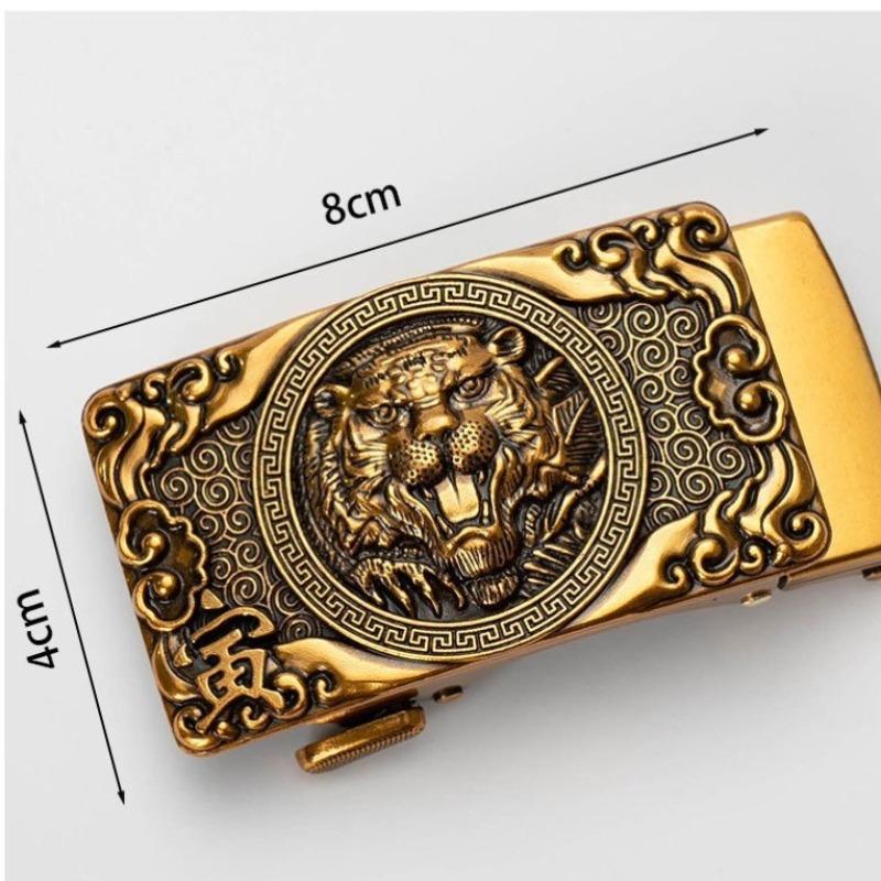 Zodiac Мужская автоматическая пряжка для ремня Персонализированная Ретро Медная 40см Автоматическая Пряжка для ремня из цинкового сплава