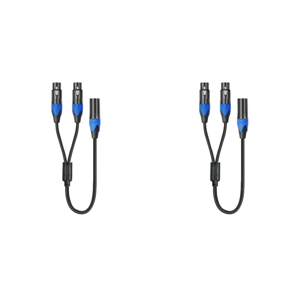 1/2Pcs 50cm Female To 2 Male XLR Y Cable XLR Female To Dual XLR Male Y Splitter Mic Cable Microphone Splitter Cord for Mixer